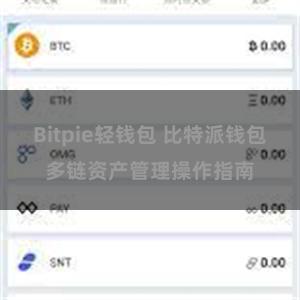 Bitpie轻钱包 比特派钱包多链资产管理操作指南