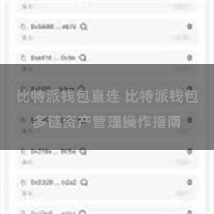 比特派钱包直连 比特派钱包多链资产管理操作指南