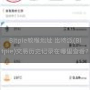 Bitpie教程地址 比特派(Bitpie)交易历史记录在哪里查看？