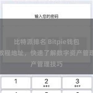 比特派排名 Bitpie钱包使用教程地址，快速了解数字资产管理技巧