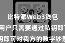 比特派Web3钱包App 用户只需要通过私钥即可对我方的数字钞票进行结果