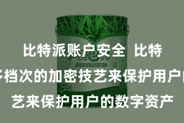 比特派账户安全  比特派遴选了多档次的加密技艺来保护用户的数字资产